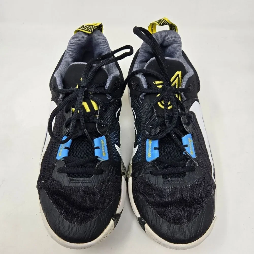 NIKE Giannis Immortality 2 Black White‎ Blue Yellow Size 5Y